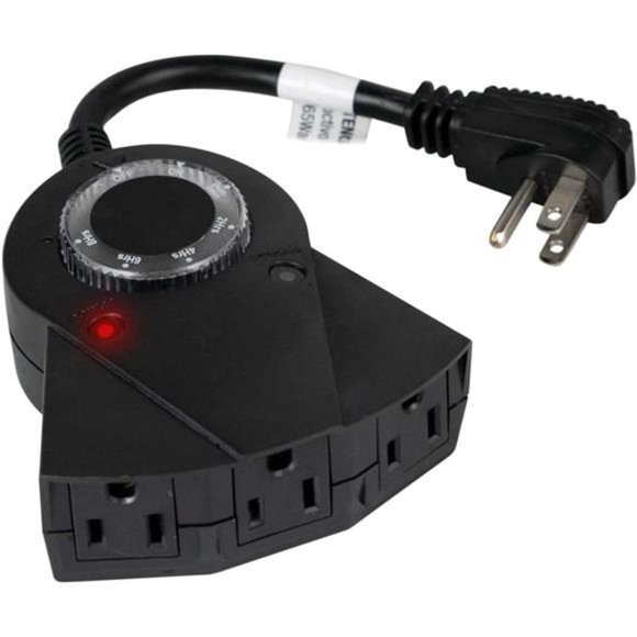 Plug in Timer with Countdown Mode, 3 Grounded Electrical Outlet - Picture 1 of 6